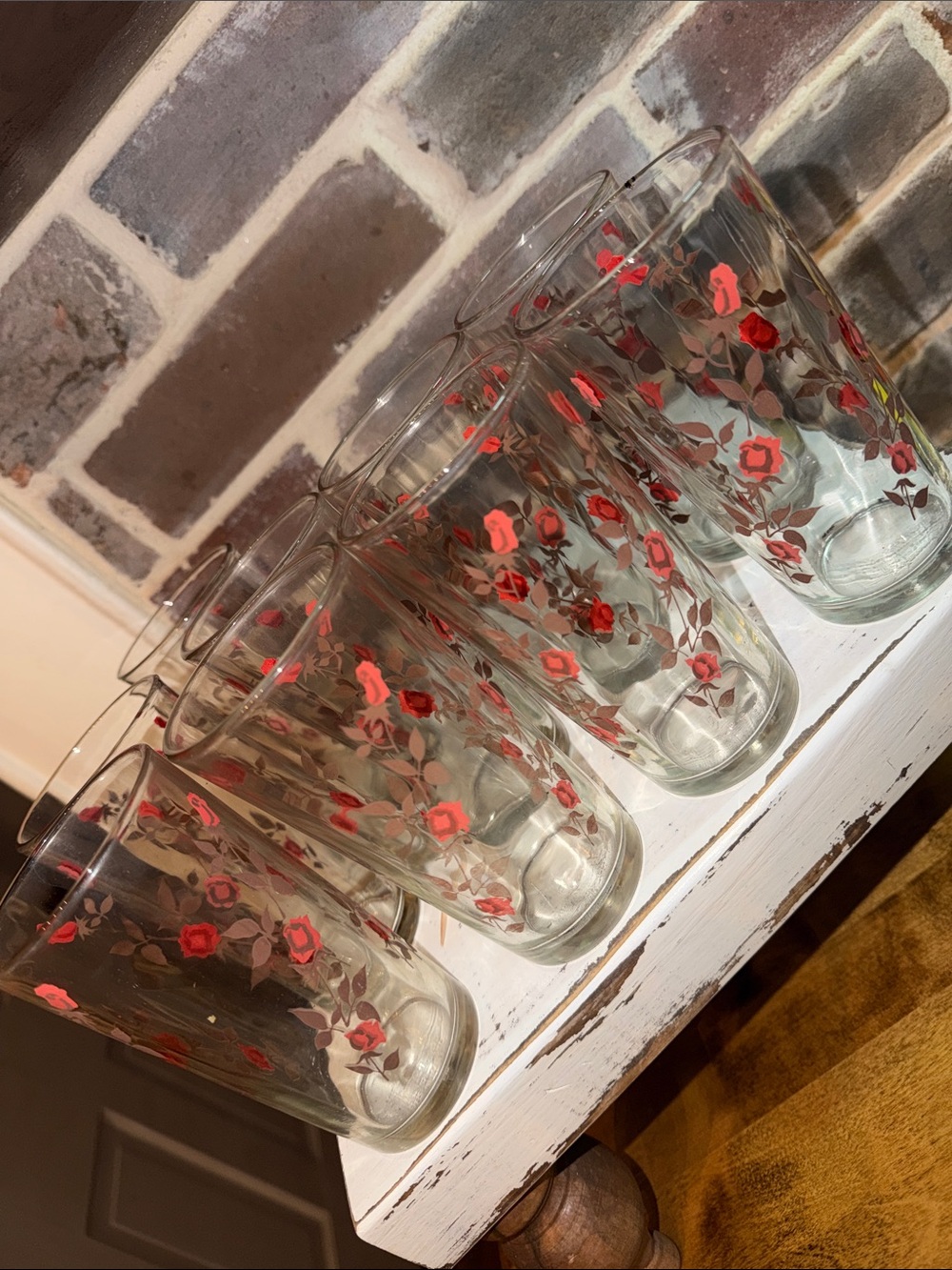 1970’s Anchor Hocking “Climbing Rose” tumblers